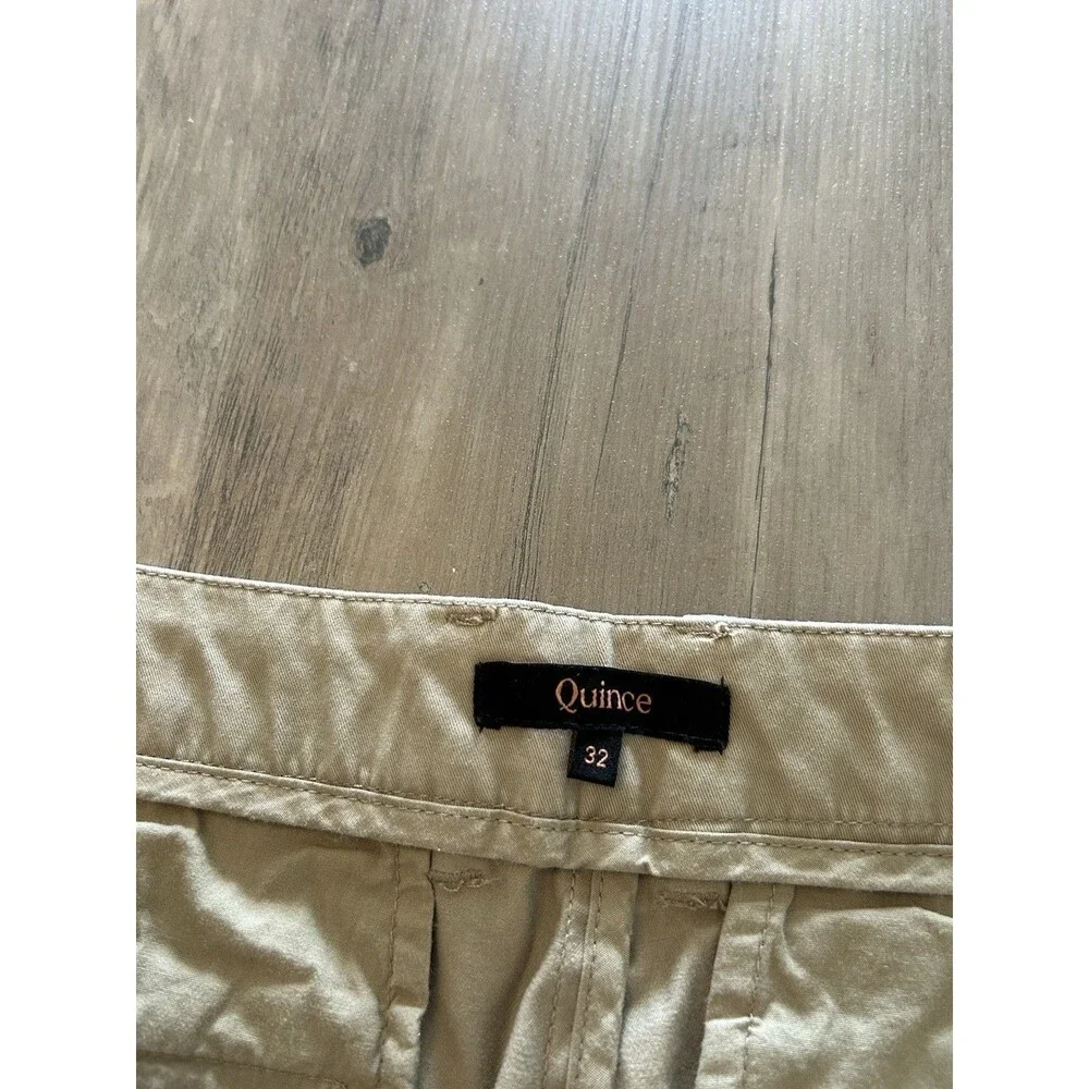 Quince Men Organic Cotton Classic Stretch Chino Shorts Beige Size 32 - Picture 3 of 7